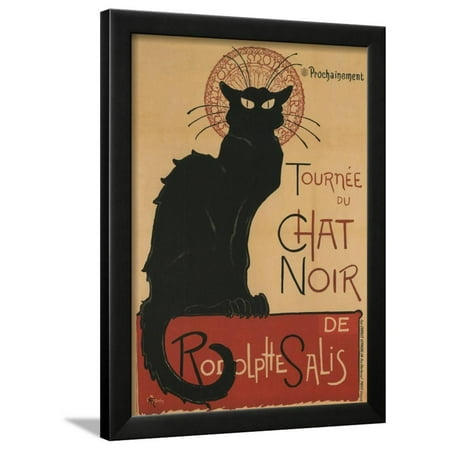 1896 Art - Tournee Du Chat Noir, 1896 Framed Print Wall Art By Théophile Alexandre Steinlen