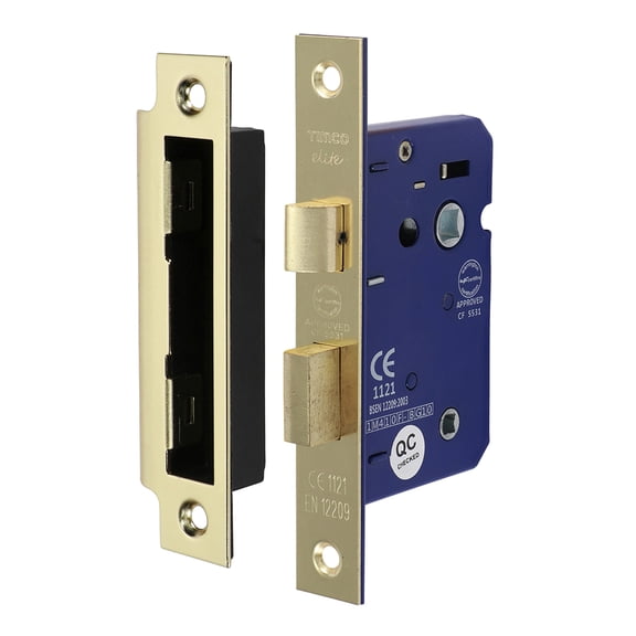 Timco - Bathroom Lock - Electro Brass (Size 65mm - 1 Each)