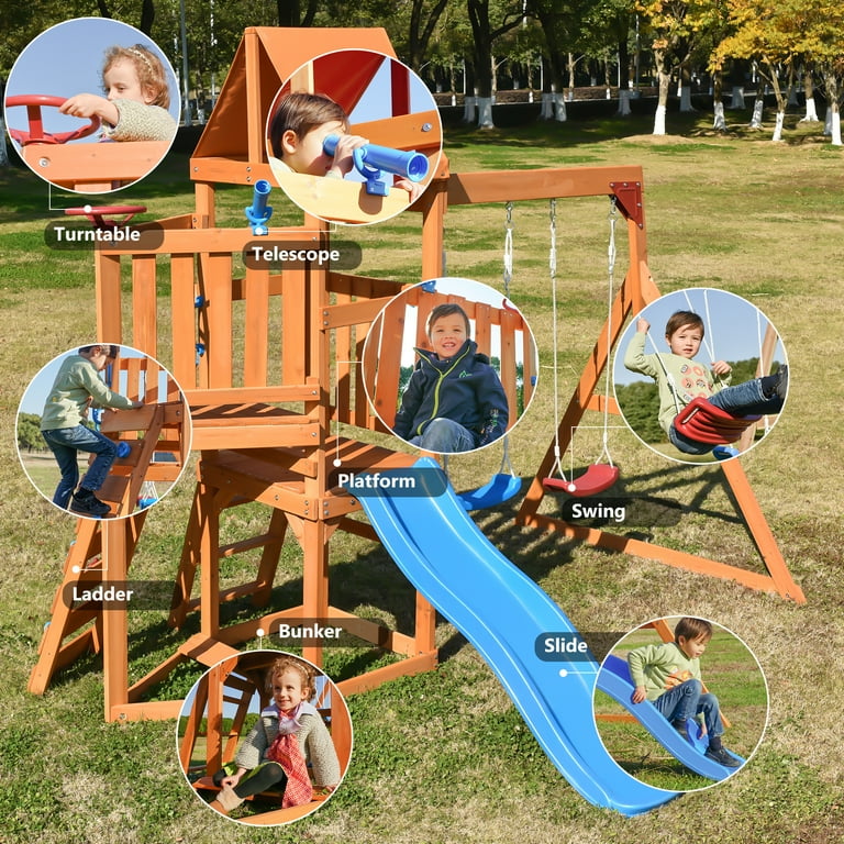 Little tikes swing sales set with sandbox