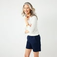 thumbnail image 2 of Women's Croft & Barrow® Boatneck Top Color: Navy Blooms Size: LARGE, 2 of 4