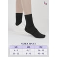 thumbnail image 7 of Hugh Ugoli Women's Cotton Diabetic Ankle Socks, Wide, Thin, Loose Fit and Stretchy, Seamless Toe & Non Binding Top, 4 Pairs, Charcoal, Shoe Size: 10-12, 7 of 7