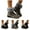 Black, variant on Winter Boots for Women Fuzzy Wedge Ankle Snow Booties Suede Side Zipper Platform Dressy Outdoor Slip on Shoes Grey 7.5