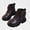 Brown, variant on Viluyesy Girls Combat Ankle Boots, Faux Leather, Lace Up Front, Side Zipper, Decorative Bow Accent, Rugged Lug Sole Brown Size 12.5 Little Kids