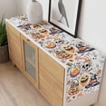 thumbnail image 4 of Pumpkins Halloween Table Runner - 70 Inch Long, Kitchen Dining Table Runner Dresser Scarves, Skull Candy Candle Cute Ghost Farmhouse Decor for Coffee Tables Wedding Party Banquet, 4 of 8