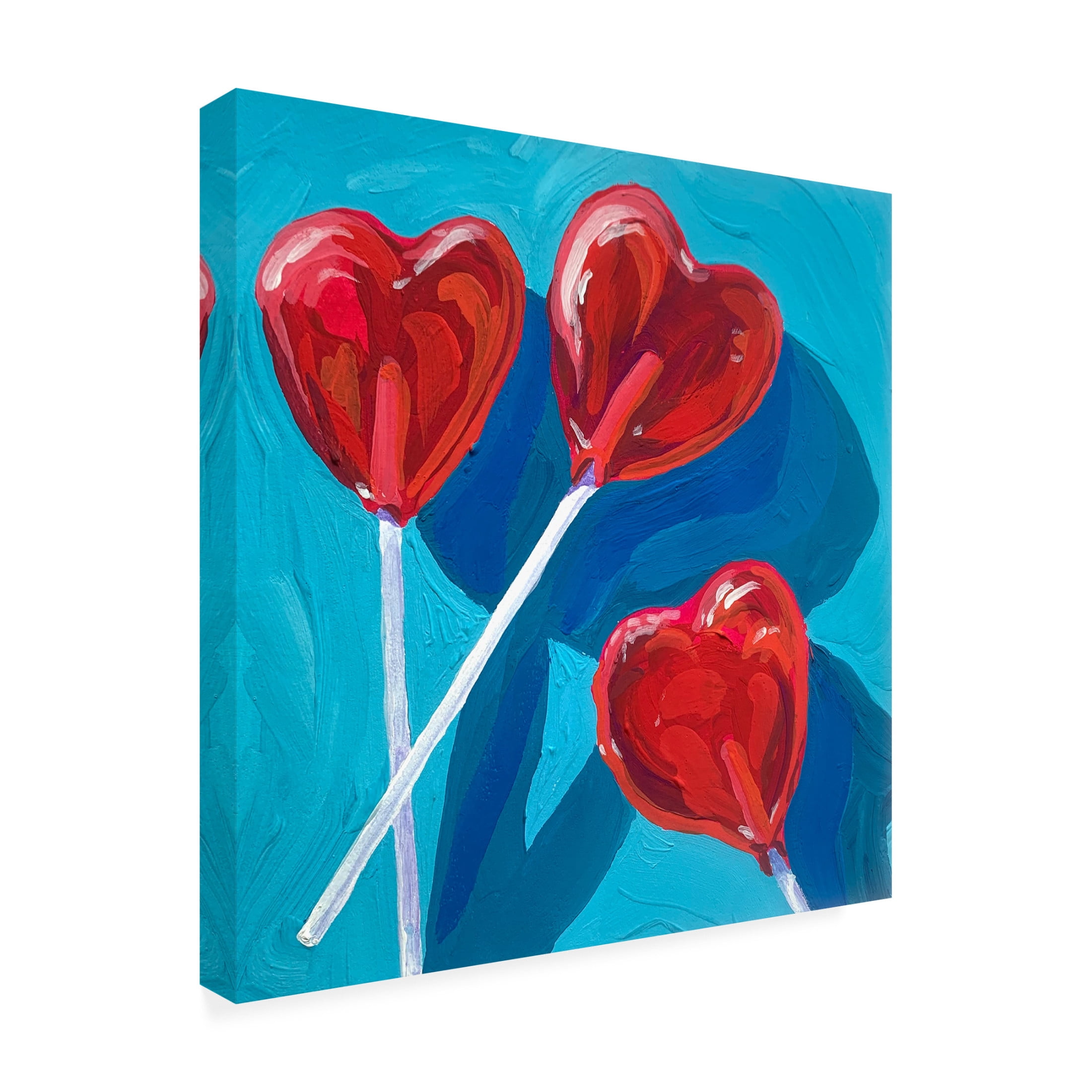Trademark Fine Art Key and Sea Heart Lollipops Canvas Wall Art