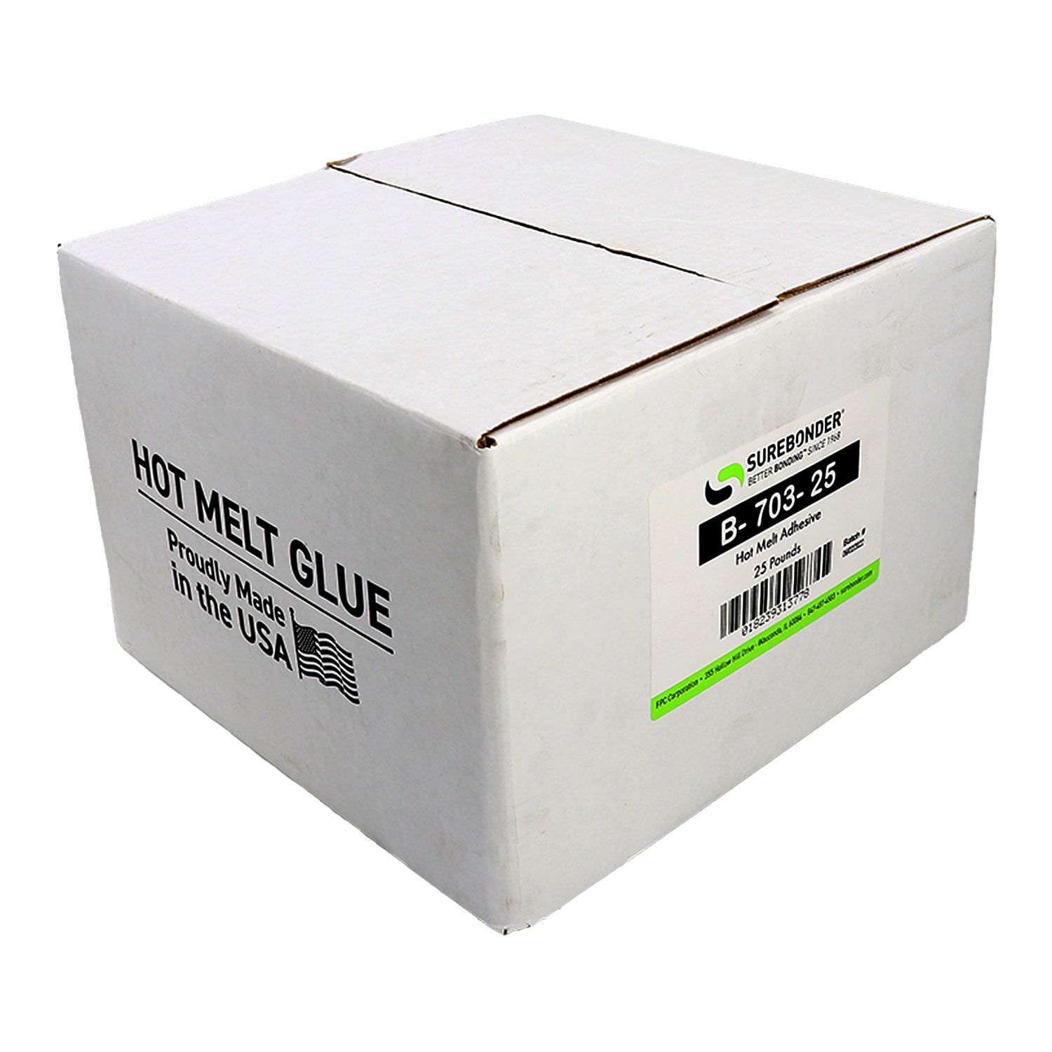 Surebonder B-703-25 Very Fast Set Bulk Packaging Hot Melt Glue Pellets | 25 lb Box