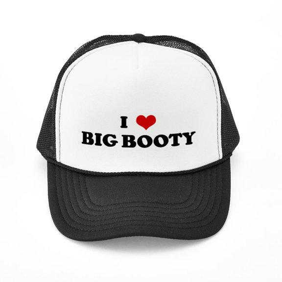 CafePress - I Love BIG BOOTY - Adjustable Unisex Printed Trucker Hat with Mesh Back