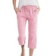 thumbnail image 1 of Trajes de Pantalones para Mujeres Casual Elástico Suelto Recto Recortado con Pantalones de Bolsillo para Citas, Fiesta, Playa, Trabajo, Vacaciones en Casa Y Toda la Temporada, 1 of 7