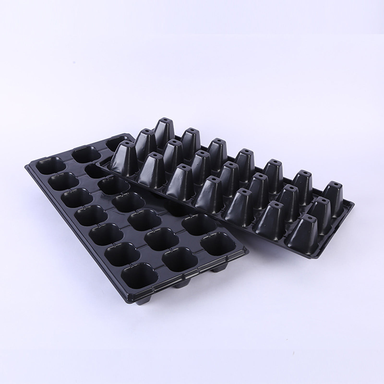 MUAXDA 21 Cell Seed Starter Trays, Cone-Shaped Plug Trays, Plastic Germination Trays for Greenhouse, Garden & Urban Farming (5Pcs)