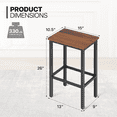thumbnail image 2 of MoNiBloom Backless Counter Height Stool Set of 2, Metal Bar Stools, for Kitchen Dining Room, Rustic Brown, 2 of 6