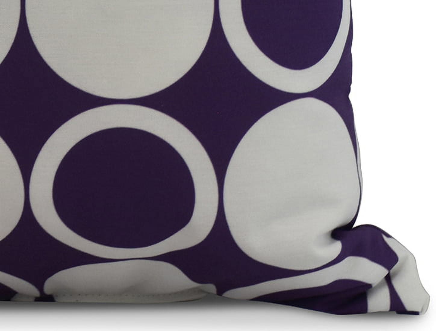 Simply Daisy, 20" x 20" Small Modcircles, Geometric Print Outdoor Pillow, Purple