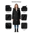 thumbnail image 2 of Wantdo Women's Recycled Winter Jacket Insulated Winter Puffer Coat Waterproof Thicken Parka Black L, 2 of 8