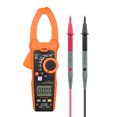 thumbnail image 3 of Lepmerk Professional True RMS Digital Clamp Meter - 6000 Counts, Auto-Ranging AC/DC Voltage, Current, Resistance, Capacitance, Temperature, Continuity, Duty Cycle - Orange PM2128 with Battery Included, 3 of 6