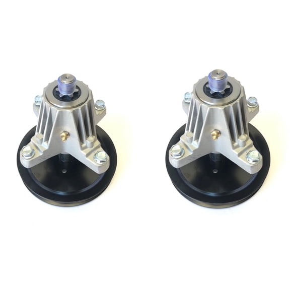Set of 2 Spindles, MTD Updated (tapped mounting Holes, Bolts Included) Spindle Replaces MTD Spindle 918-04865A, 618-04636, 918-04636, 618-04636A, 918-04636A