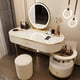 thumbnail image 3 of Drawer Chair Toilet Dressing Table Shelf Container Dressing Table Makeup Vanity Living Room Penteadeira De Maquiagem Bedroom Set My Lux Decor Round, 3 of 28