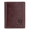 thumbnail image 2 of mmoon Leather Wallet Pencil Cases with ID Window, Brown, 2 of 7