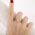 thumbnail image 5 of 3CT Round Cut Lab Created Diamond Women's Wedding Bridal Ring Set 14K Rose Gold Plated Silver, 5 of 5