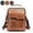 Brown, variant on Fmxomd Messenger Bag for Men Crossbody Shoulder Purse Small Vintage PU Leather Satchel Pouch - Side Crossover Handbag Office Business for Men - Coffee