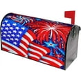 thumbnail image 4 of American Flag Mailbox Cover Magnetic Standard Size 18" X 21" USA Patriotic Mailbox Covers Independence Day Mailbox Covers Magnetic Mailbox Wraps Post Box Cover Decor for Outdoors, 4 of 7