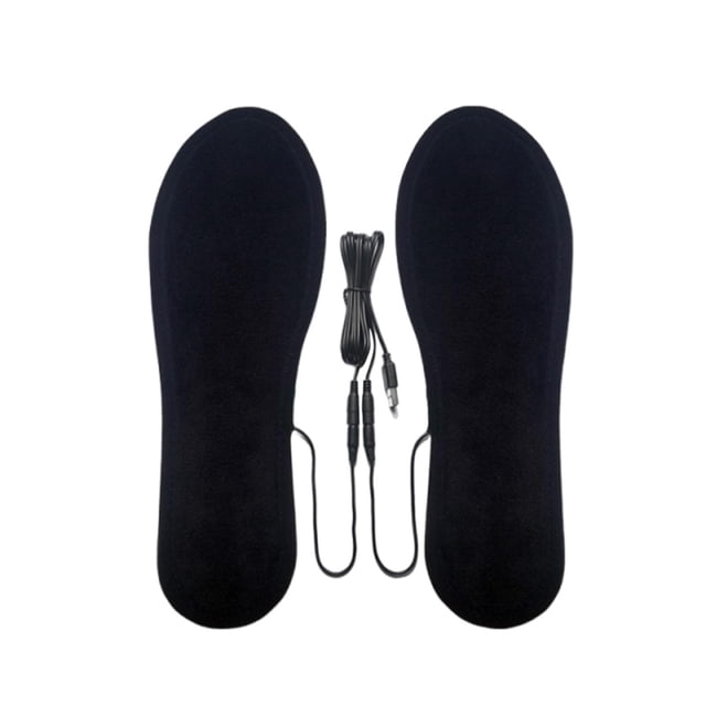 Fiudx Plantillas Cálidas, Almohadilla Térmica de Terciopelo Suave, Suela de Espuma Transpirable, Sistema de Control de Batería Recargable, Ideal para Pesca, Senderismo, Camping, Uso Unisex En Exterio