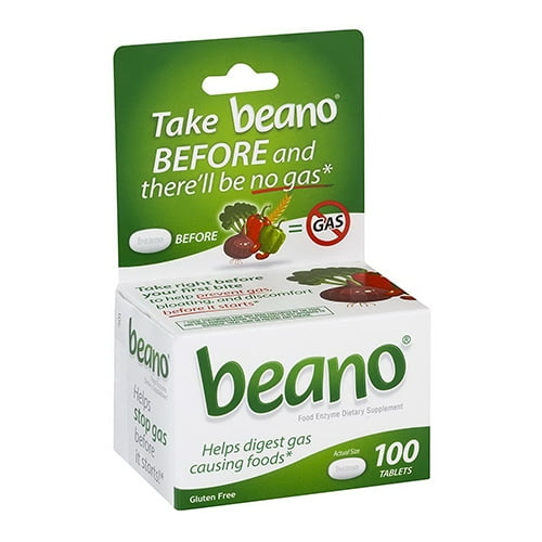 Beano Food Enzyme Supplement Tablets,100 Ea