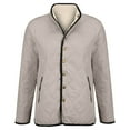 thumbnail image 4 of Pyhlmscde Women's Winter Quilted Long Sleeve Button Down Puffer Jacket, Winter Jackets for Women, Womens Coats And Jackets, Puffer Jacket Womens, 4 of 6
