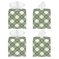 thumbnail image 2 of Picia Daisy Plaid Green Pattern Tissue Box Cover,PVC Leather Square Holder,Tissue Box Holder with Magnetic Bottom,Facial Paper Organizer Dispenser-5.2"X5.2"X5.2", 2 of 8