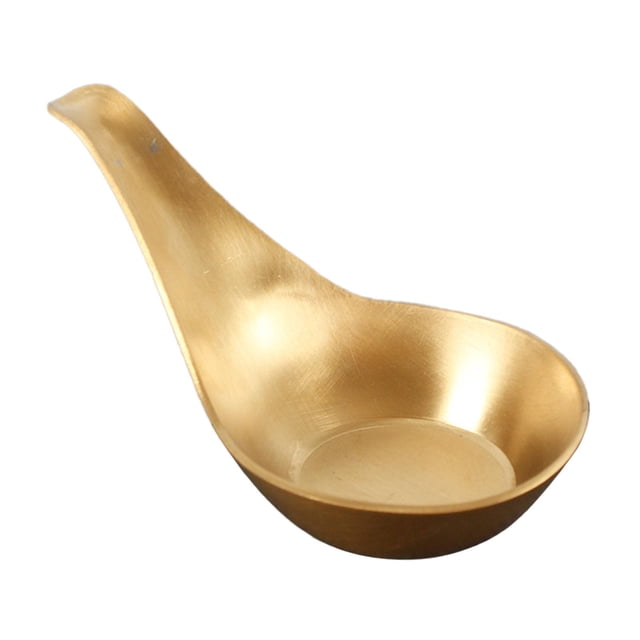 Cuchara de postre bonita, cuchara de mango corto, cucharas de azúcar de acero inoxidable, cuchara de té Oro