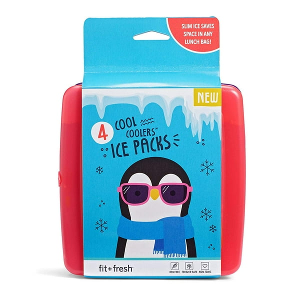 Fit & Fresh Cool Coolers Slim Reusable Ice Packs for Lunch… Walmart