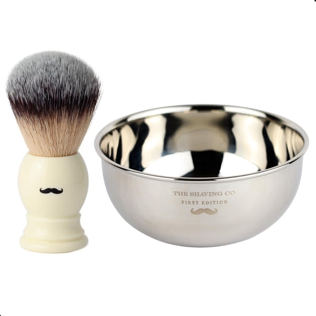 Kit De Afeitar Brocha y Vasija amarillo 1