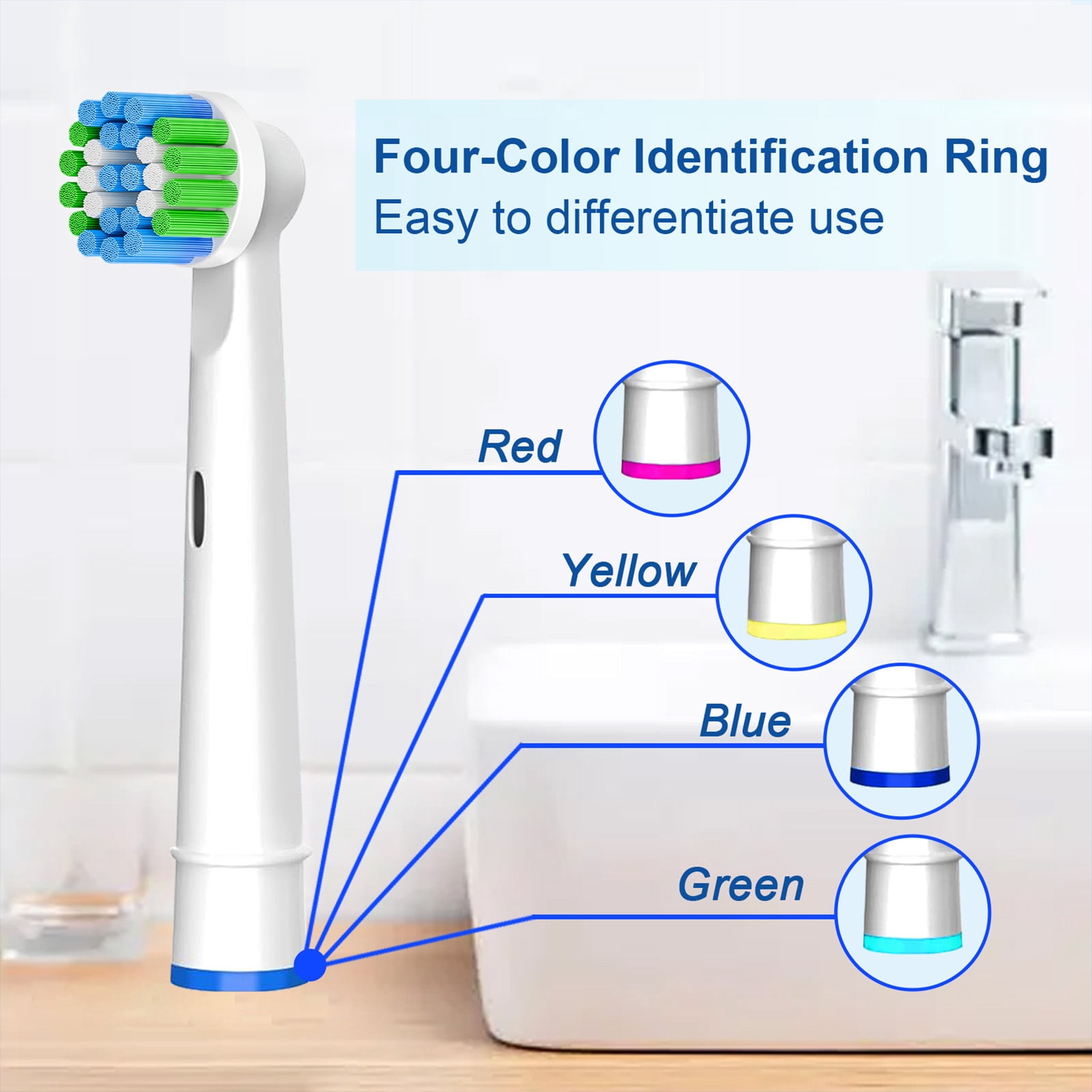 20 Pack Professional Replacement Toothbrush Heads for Braun Oral B Electric Toothbrush, Precision Clean Brush Heads