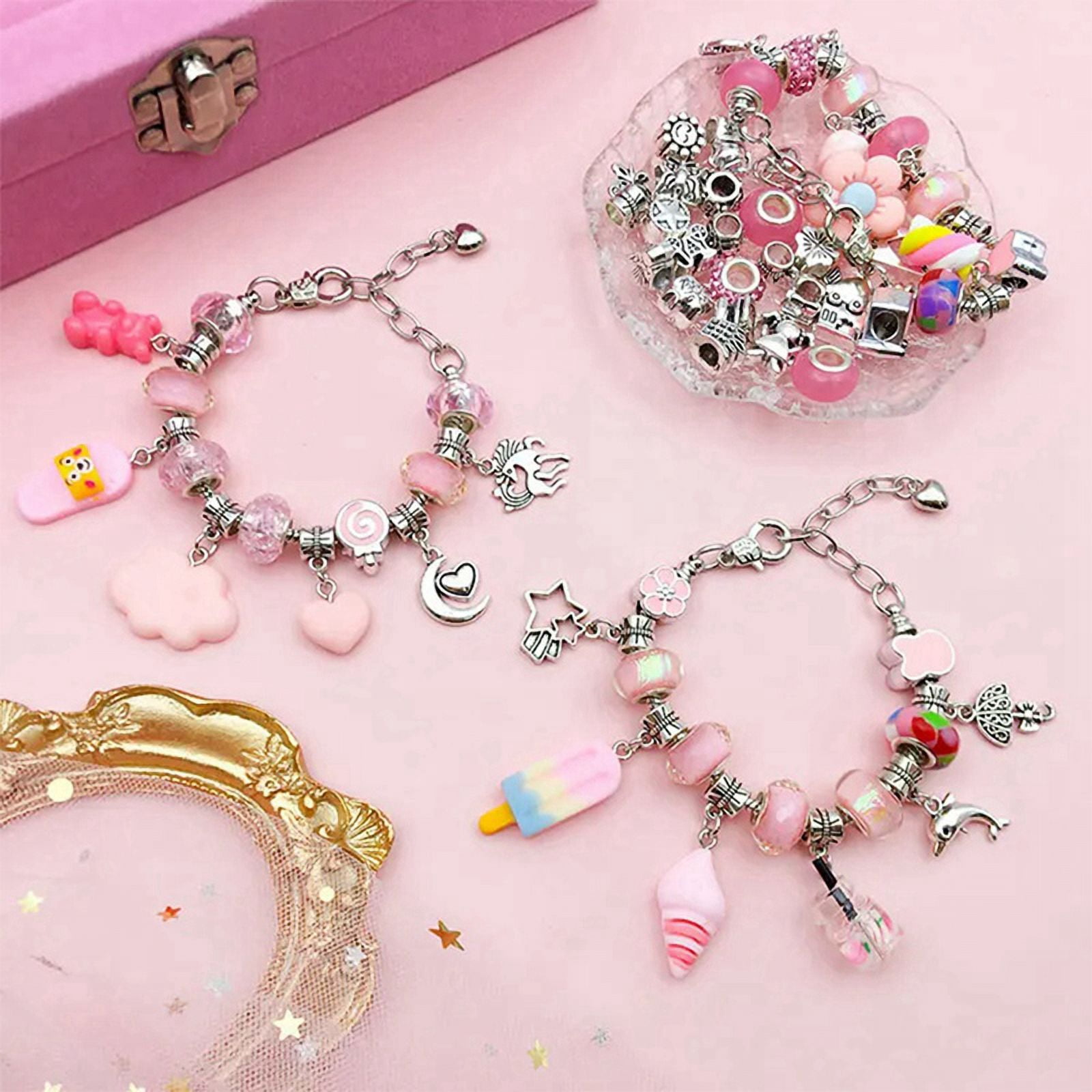 DIY Beaded Bracelet Set with Storage Box Bracelet DIY Handmade Jewelry Making Kit Acrylic Hole Beads B