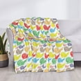 thumbnail image 3 of Uemuo Colorful Snails Printed Throw Blanket for Couch, Fluffy Fuzzy Blankets for Bed, Sofa, Cozy Flannel Faux Fur Blanket-60"x50", 3 of 6