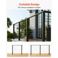 thumbnail image 3 of VEVOR 6.5 ft Complete Cable Railing Kit with Post,35 inch Tall Matte Black Stainless Steel Handrail Cuttable for Outdoor/Indoor Steps,Level Hole Drilled Railing Posts System for Stairs,Deck,Balcony, 3 of 9