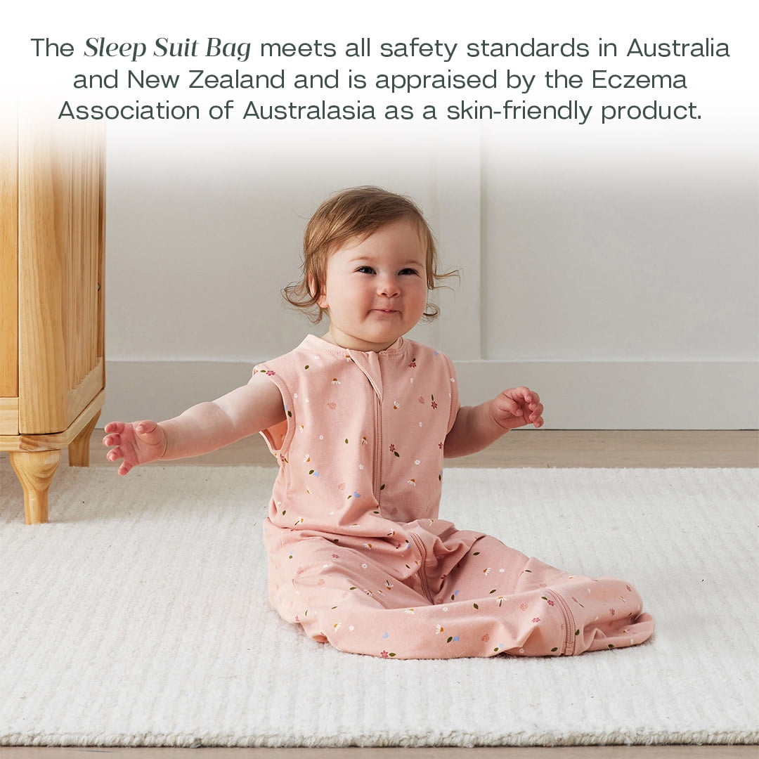 ergoPouch 0.2 TOG Baby Sleep Sack – 100% Organic Cotton Baby Sleep Suit Bag for Cozy Baby’s Night – Our Sleeping Bag for Kids converts to Sleep Suit with Legs, Baby Blanket (Daisies, 3-12 Months)