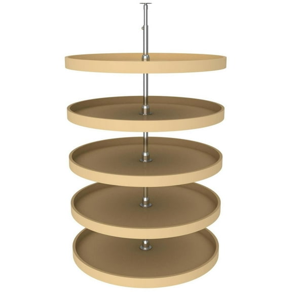 Rev-A-Shelf 6065-32-52 Classic 5 Tier 32" Full Circle Lazy Susan - Almond