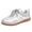 Silver, variant on Rokment Women's Vintage Leopard Running Skate Shoes Comfortable Casual Color Block Lace up Low Top Walking Flat Tennis Sneakers Outdoor Athletic Trainers