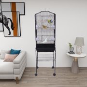 59" Bird Cage Pet Supplies Metal Cage with Rolling Stand