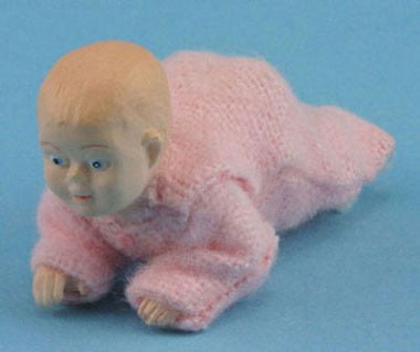 Dollhouse Crawling Baby Doll-Pink