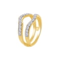 thumbnail image 3 of Round White Cubic Zirconia Solitaire Enhancer Guard Ring 10k Yellow Gold Ring Size - 4.5, 3 of 3