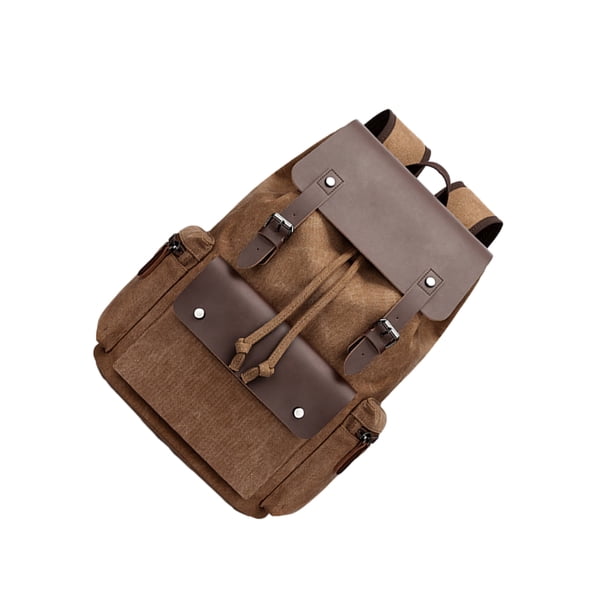 Minnieouse impermeable de lona para hombre con correas cómodas y grande para hombre de amplia aplicación Mochilas café
