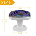 thumbnail image 3 of 4 Pieces Set Drawer Pulls Handle Square Wardrobe Cabinet Knobs with Stainless Steel Screws Furniture Kitchen Decor, 3 of 5