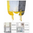 thumbnail image 6 of Abstract Yellow Grey Tie Up Curtains for Window, Thermal Insulated Balloon Shade Adjustable Rod Pocket Curtains Valance Panels for Kitchen Bathroom Cafe 42 x 63 Simple Oil Painting Style Art, 6 of 6