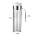 thumbnail image 3 of Hovmgk Olive Oil Dispenser Bottle, Leakproof Glass Oil Container with Non-Slip Handle, Automatic Flip Cap, Stainless Steel Nozzle, 450ml, Kitchen Oil Dispenser for Cooking & Storage, Black & White, 3 of 8
