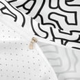 thumbnail image 4 of Homewish Abstract Wavy Stripes Twin Duvet Cover,Contemporary Artwork Twin Bedding,White Black,Reversible,2pcs,1 Duvet Cover and 1 Pillowcase, 4 of 6