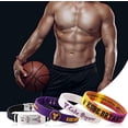 thumbnail image 3 of nipocaio Bracelets de Basket-Ball Signature Sport Bracelet Réglable en Silicone Souvenir Cadeau, 3 of 5