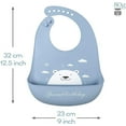 thumbnail image 2 of Silicone Baby Bib–Waterproof Adjustable Feeding Bib with Food Crumb Catcher–BPA-Free, Machine Washable, No-Mess Weaning Bib for Toddlers, 2 of 7