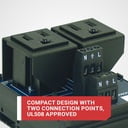 ASI IMACP02 Duplex Three Prong Modular Outlet, AC Receptacle, Din Rail Outlet