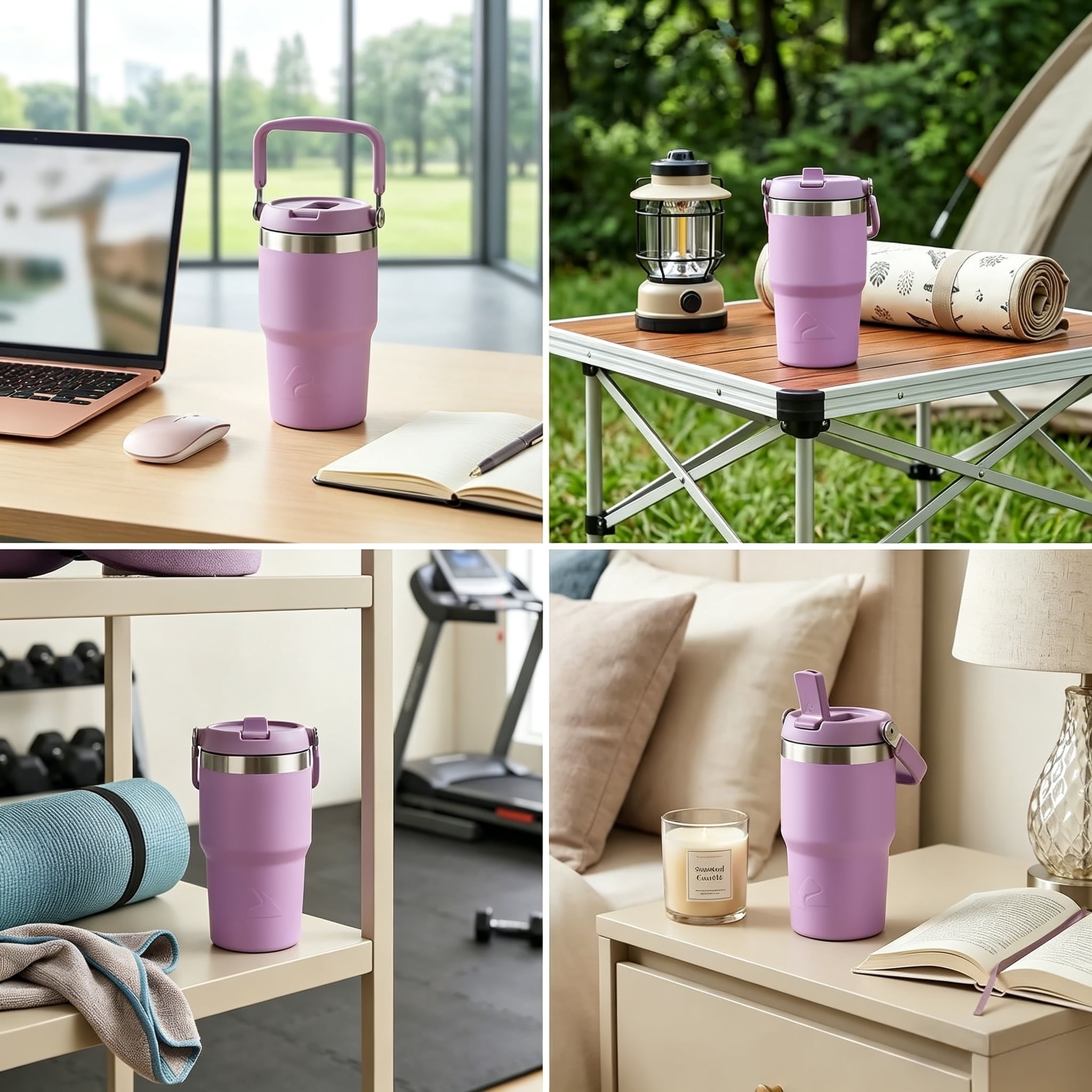 Ozark Trail 18 oz Stainless Steel Insulated Swivel Tumbler, New Lilac