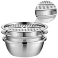 thumbnail image 5 of NUOLUX Vegetable Bowl Grater Slicer Colander Fruit Strainer Kitchen Cutter Basket Drain Washing Rice Basin Potato Dicer Set, 5 of 6